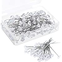 100Pc Flower Pins Claro Solapa Pins Forma de diamante Flores Agujas Headpins Boda Cabello Liquen Flower Bouquet Pins…